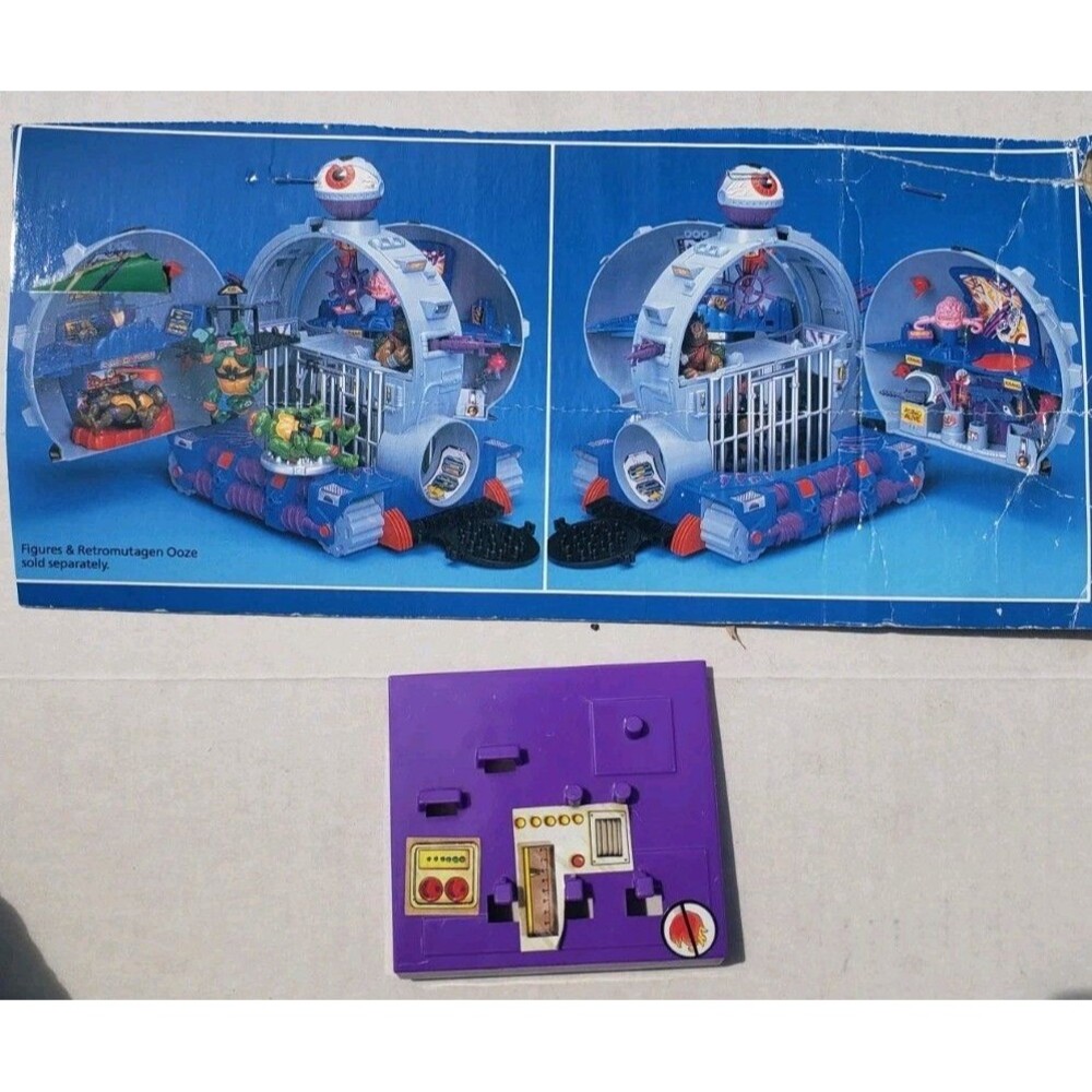 Vintage 1990 TMNT Technodrome Weapon Rack original part weapons